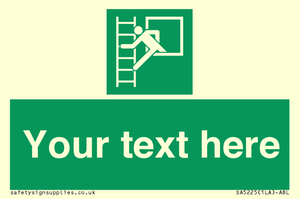 Custom Emergency Escape Ladder Sign